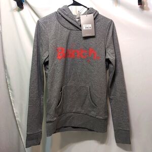 New Bench women's pullover gray hooded athletic sweatshirt jacket size small
